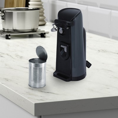 Brentwood Tall Black Electric Can Opener with Knife Sharpener