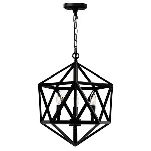 CWI Lighting Amazon 3 Light Up Pendant With Black Finish - 1 of 4