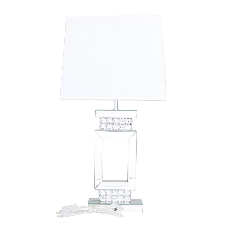Wood Mirrored Table Lamp Silver - Olivia &#38; May, 4 of 15