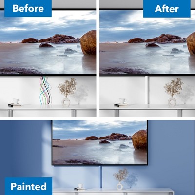 White PVC Wall Cable Concealer Kit with Connectors