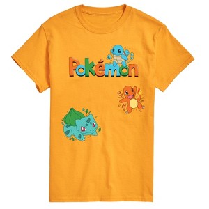 Men's - Pokémon - Bulbasaur, Charmander, Squirtle Short Sleeve Graphic T-Shirt - 1 of 3