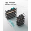 SONGMICS Shoe Rack with Shelves for Closet Entryway Shoe Organizer,Easy to Assemble Metal Shoe Storage Shelf,Black - 4 of 4