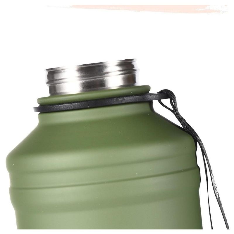 THE GYM KEG 1.3L Stainless Steel Bottle Flask with Leak Proof and Insulated Beverage Container, 1 pack, Green, 3 of 4