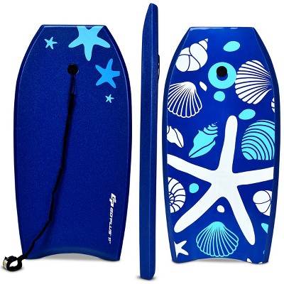 Costway 37'' Lightweight Super Bodyboard Surfing W/Leash EPS Core Boarding IXPE Starfish