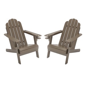 CASAINC Adirondack Chair with Cup Holder and Umbrella Hole, Set of 2 - 1 of 1
