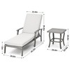 HAPPATIO Aluminum Patio Chaise Lounge, Aluminum Patio Lounge Chair, Pool Lounge Chair with Cushion, Outdoor Chaise Lounge Chair for Deck (Gray) - 4 of 4