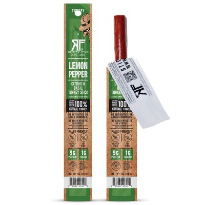 Righteous Felon Craft Jerky Lemon Pepper Turkey Meat Stick - 9g Protein - 1oz