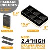 SpaceAid Bamboo Silverware Drawer Organizer with Labels (black, 6 Slots) - image 4 of 4