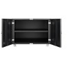 Gulches Black Metal Double-Door Printer Cabinet - Steel Storage Cabinet with Adjustable Shelves & 360¡ã Lockable Casters (100KG Load) - 3 of 4