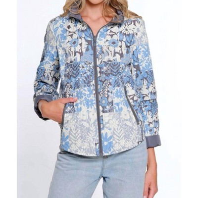Women's Zip Through Collar Quilted Reversible Jacket - Multiples
