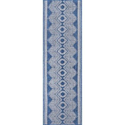 nuLOOM Rayna Geometric Stain Resistant High Traffic Outdoor Area Rug