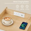 MaseiKar Nightstand, End Table with Charging Station, Farmhouse-Style Side Table with 2 AC Outlets and 2 USB Ports, for Bedroom, Living Room, White - 3 of 4