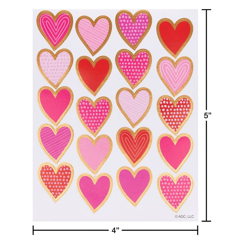 2ct Sheets Big Heart Stickers, 5 of 7