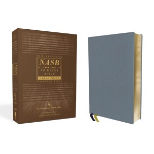 Nasb, Thinline Bible, Large Print, Genuine Leather, Buffalo, Blue, Red Letter Edition, 1995 Text, Comfort Print - by  Zondervan (Leather Bound) - 1 of 1