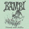 Girl's Bambi Friends With Nature Artistic Sketch T-Shirt - 2 of 4
