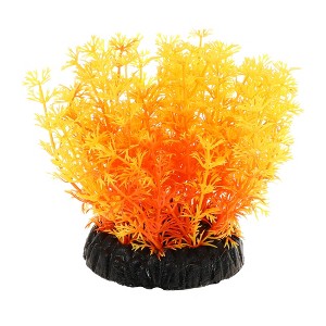Unique Bargains Aquarium Plants Decorations Artificial Aquatic Plant Yellow 1 Pcs - 1 of 4