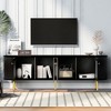 TV Stand Entertainment Center For TVs Up To 80", Modern Wooden TV Console Table With 4 Storage Cabinets, Media Cabinet For Living Room Bedroom - 2 of 4