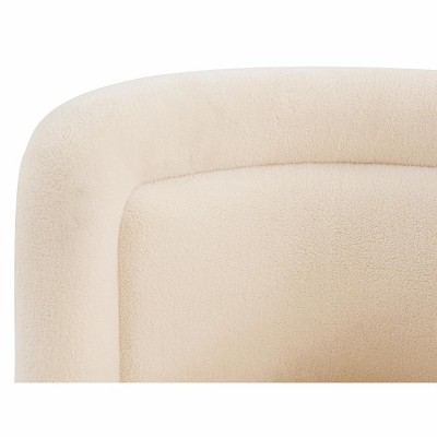 Ivory Gold 32" Swivel Accent Chair with Wood Base