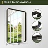 Wooakway Metal Bathroom/Vanity Mirror Decor Wall Mirror Modern Makeup Mirror Vertical/Horizontal Mounting - 4 of 4