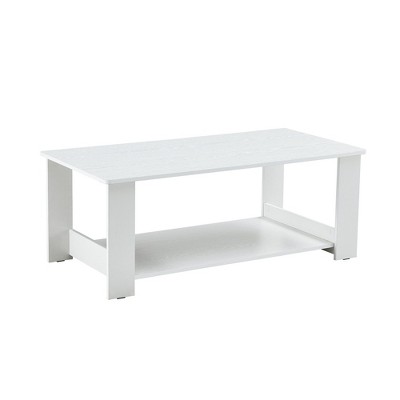 NicBex Rectangle Coffee Table with 2-Tier Storage,Farmhouse Center Table for Living Room,Bedroom