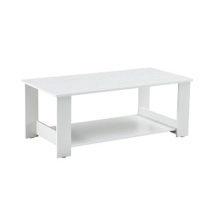 NicBex Rectangle Coffee Table with 2-Tier Storage,Farmhouse Center Table for Living Room,Bedroom - 1 of 4