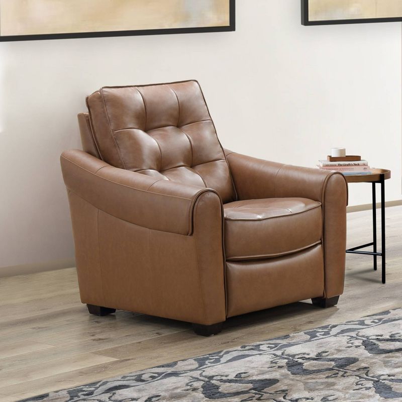 Elliot Leather Power Recliner Chair Camel - Abbyson Living, 3 of 8