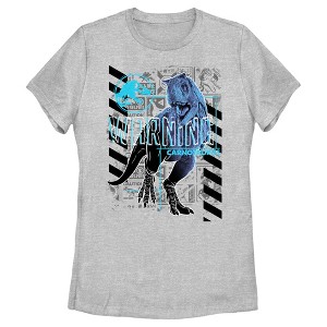 Women's Jurassic World: Dominion Warning Carnotaurus Dinosaur T-Shirt - 1 of 4