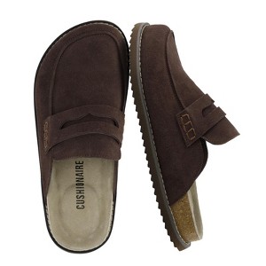 CUSHIONAIRE Zola Women’s Penny Clog Mule – Suede Slip-On with Memory Foam, Cork Footbed & Flexible Outsole - 1 of 4