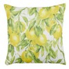 Saro Lifestyle Printed Lemon Pillow - Down Filled, 18" Square, Multi - 2 of 3