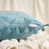 REGALWOVEN Velvet Soft Solid Covers Bohemian with Tassels Decorative Throw Pillow 2 Pcs - 3 of 4