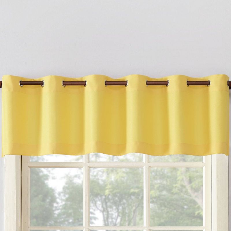 14"x56" Montego Casual Textured Grommet Top Kitchen Curtain Valance - No. 918, 1 of 9