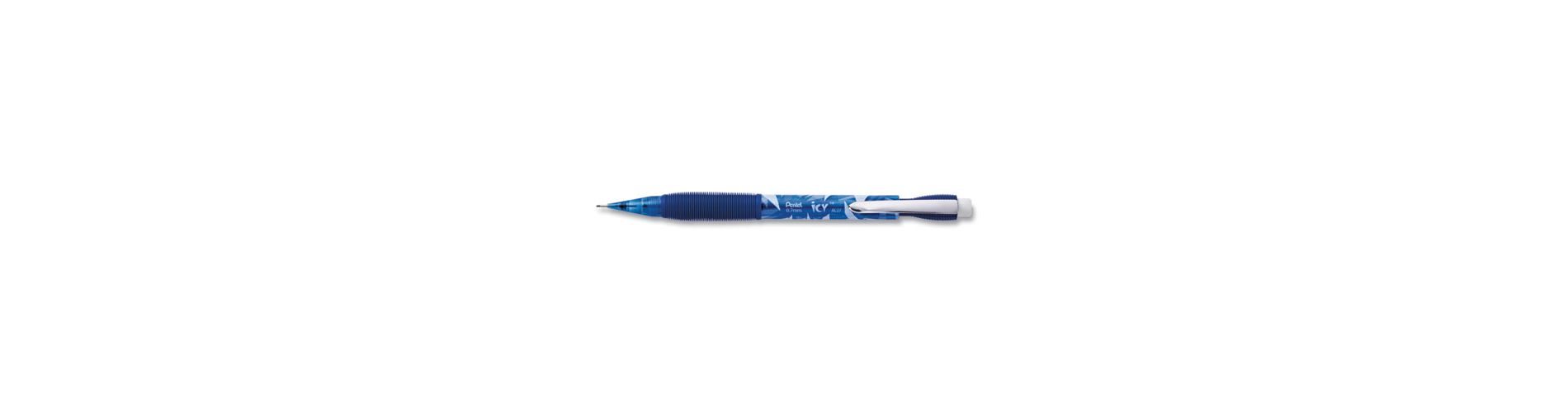 Pentel Icy Mechanical Pencil Value Pack, 0.7 mm, HB (#2), Black Lead, Transparent Blue Barrel, 24/Pack