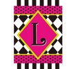 Briarwood Lane Everyday Garden Flag 12x18 For Outdoor Neon Checkerboard Monogram - L Garden Flag Flags For Outside - 3 of 4