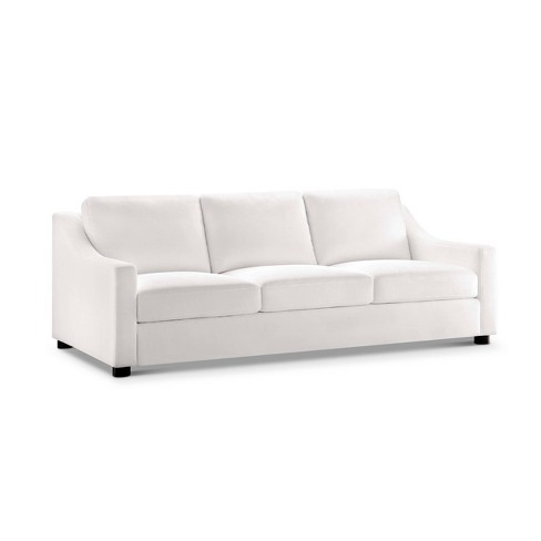 Garcelle Stain Resistant Fabric Sofa White Abbyson Living