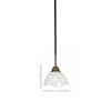 Toltec Lighting Paramount 1 - Light Pendant in  Matte Black/Brass with 7" Gold Ice Shade - 2 of 2