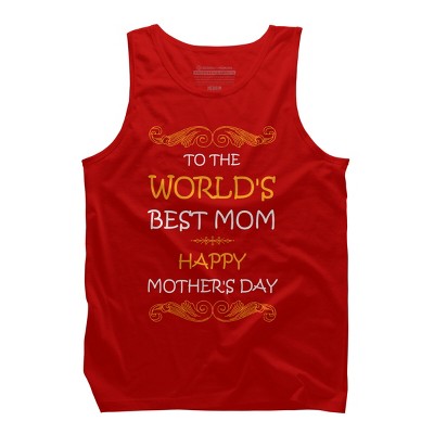 Men's Design By Humans Happy Mother's Day World's Best Mom By tmsarts Tank Top