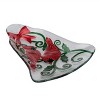 Transpac Glass 12.2 in. Holiday Cardinal Bell Platter - 3 of 4