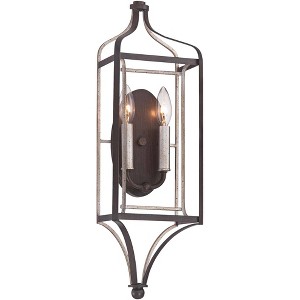 Minka Lavery Industrial Wall Light Sconce Rubbed Sienna Hardwired 7" 2-Light Fixture for Bedroom Bathroom Vanity Reading Hallway - 1 of 3