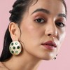SOHI Women's Emerald Green Emerald Cascade Stud Earrings - 3 of 4