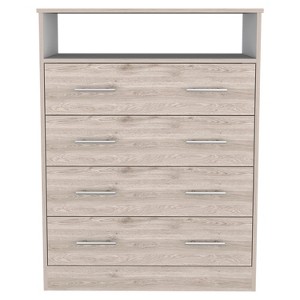NicBex 4 Drawer Dresser for Bedroom with 1 Open shelf,Chest of Drawers with White Metal Handle,Storage Dressers for Bedroom - 1 of 4