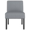 vidaXL Slipper Chair Light Gray Fabric - 3 of 4