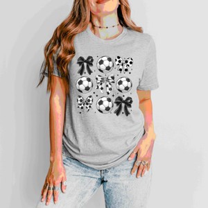 Simply Sage Market Soccer Ball Bows Short Sleeve Tee - 1 of 4
