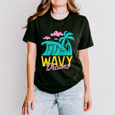 Simply Sage Market Wavy Dreams Short Sleeve Tee - XS - Black