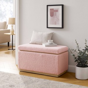Lucinda Rectangle Storage Ottoman - Linon - 1 of 4