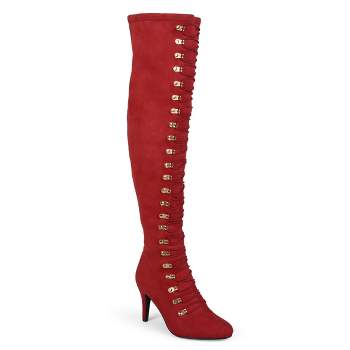 Journee Collection Womens Trill Round Toe Over The Knee Boots