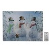 Lumabase Battery Operated Lighted Wall Art with Remote Control Cheerful Snowmen - 2 of 4
