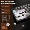 MaseiKar AL68 Wireless Mechanical Keyboard,60% Layout with Knob,QMK/VIA Software,Gasket Mounted,Hot Swappable,RGB Backlit,BT/2.4G/USB-C - 2 of 4