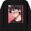 Down To Earth Zaida & Kade Front & Back Art Adult Black Crew Neck Long Sleeve Sweatshirt-Small - 4 of 4