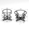 SEVOBAL Coffee Tables Three Piece Tempered Glass Coffee Table Set Couch Table Design for Living Room, Black, 36.42"*35.43"*7.09" - 2 of 4