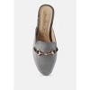 Velvet Buckled Flat Mules - 3 of 4
